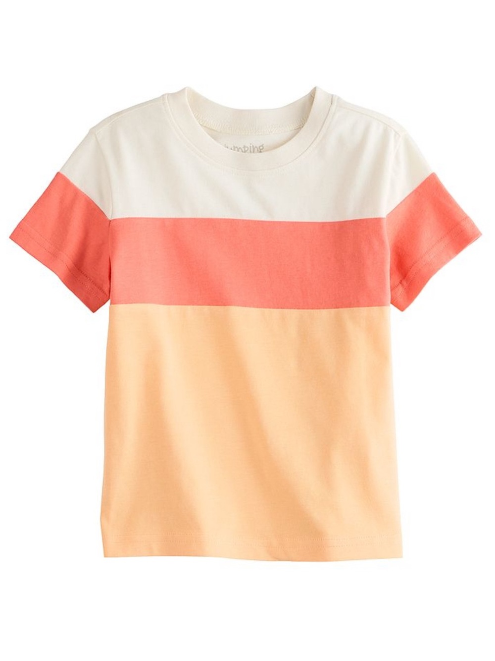 🦉 jumping beans Colorblock Tee - Cream, Coral, Peach